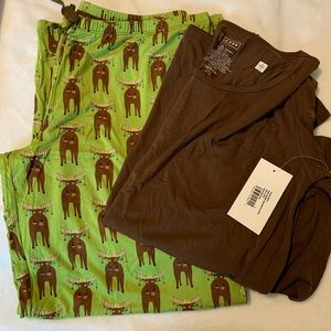 NWT Women’s Loosey Goosey Kickee Pjs - Meadow Bad Moose